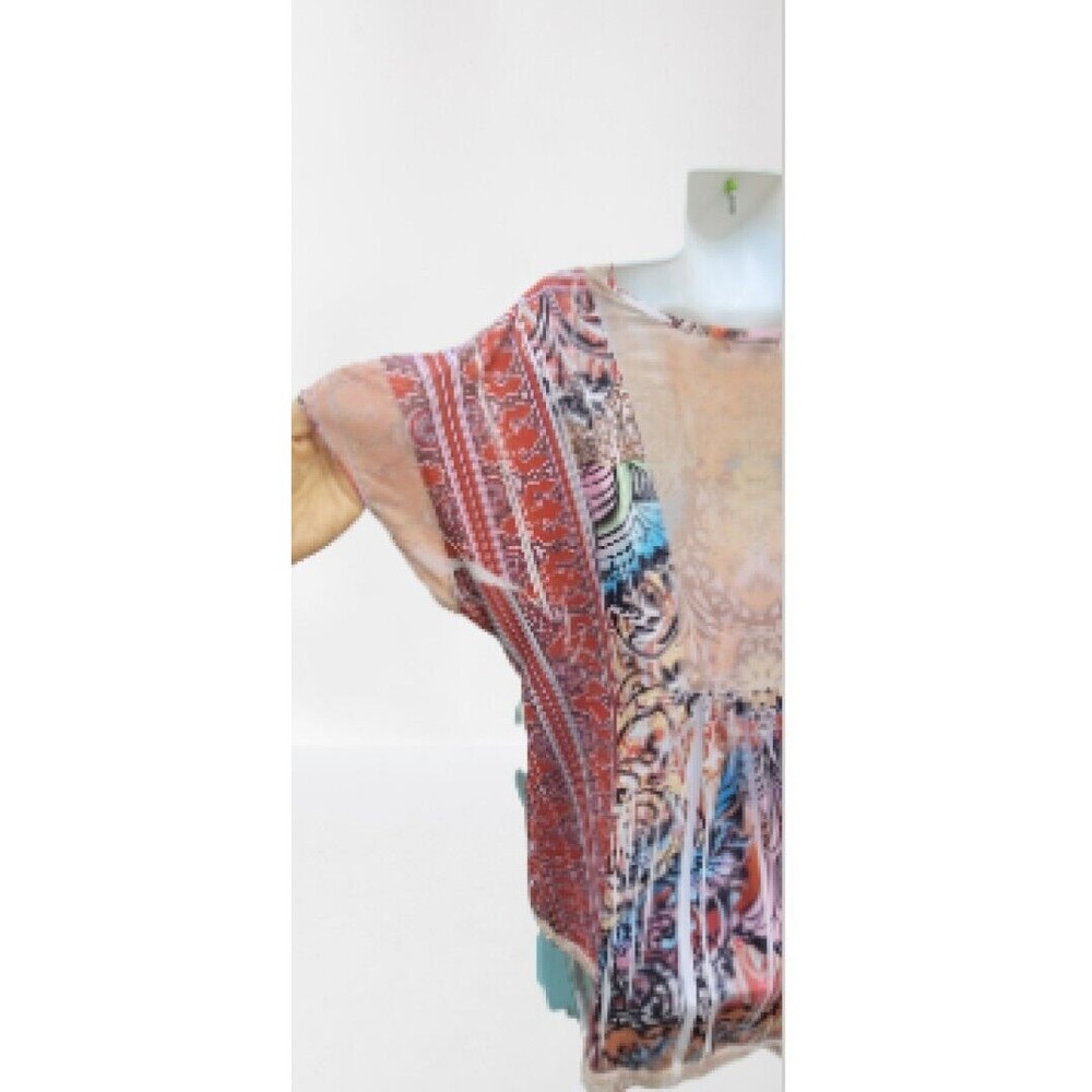 Unity World Wear Plus 2X Top Blouse V-Neck T-Shirt Short Dolman Sleeve Casual - Picture 7 of 11